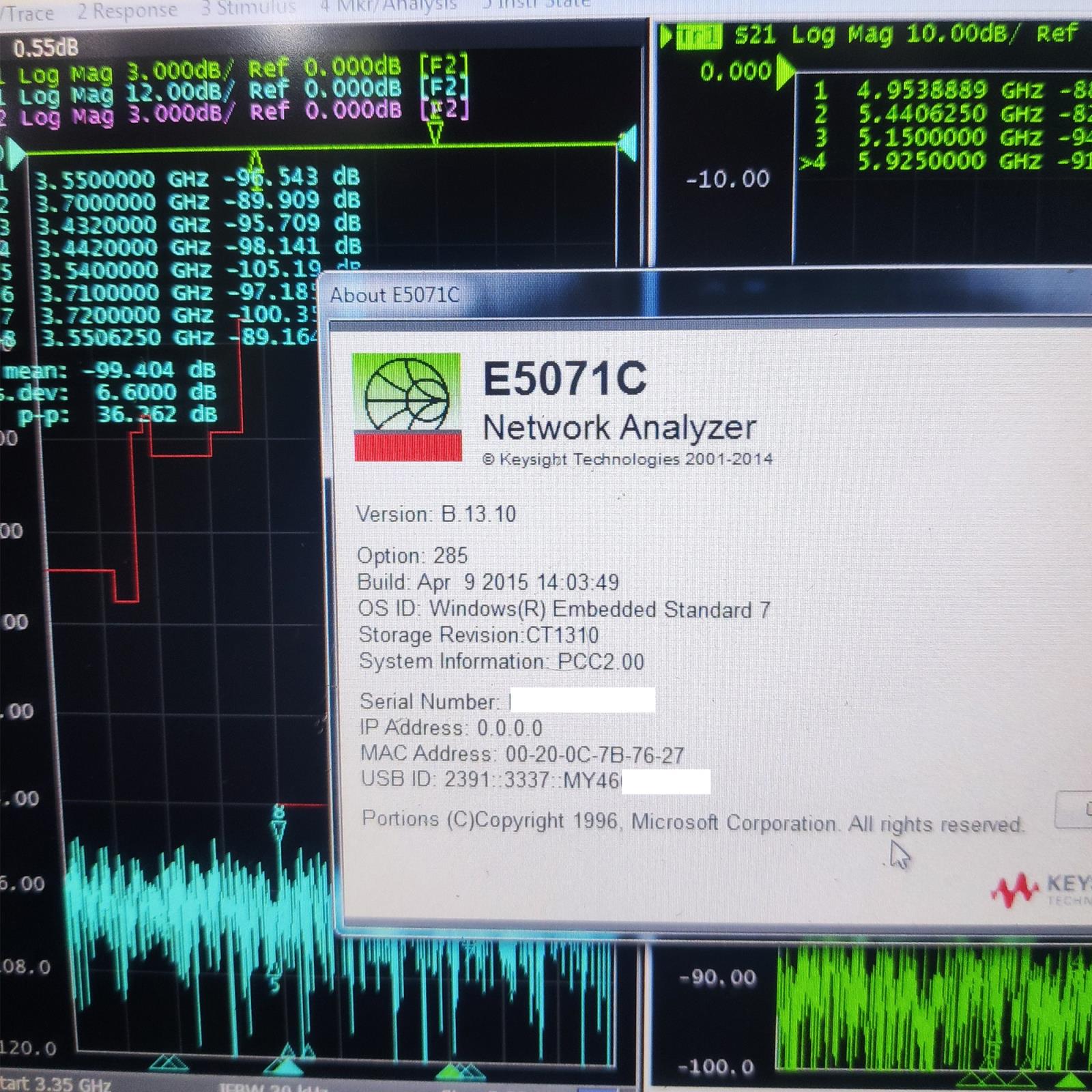 E5071C網(wǎng)絡分析儀
